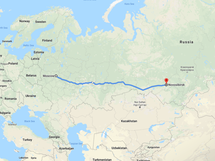 By the time I got back to Moscow, my 50-hour train journey had spanned more than 2,000 miles across four time zones.