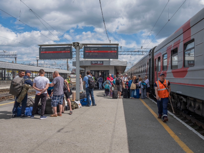 The two sisters and the man were on the train with me for about 18 hours total, I believe, but time seemed to have lost all meaning at that point.