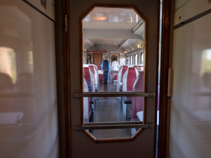 I went to check out the dining car, which I