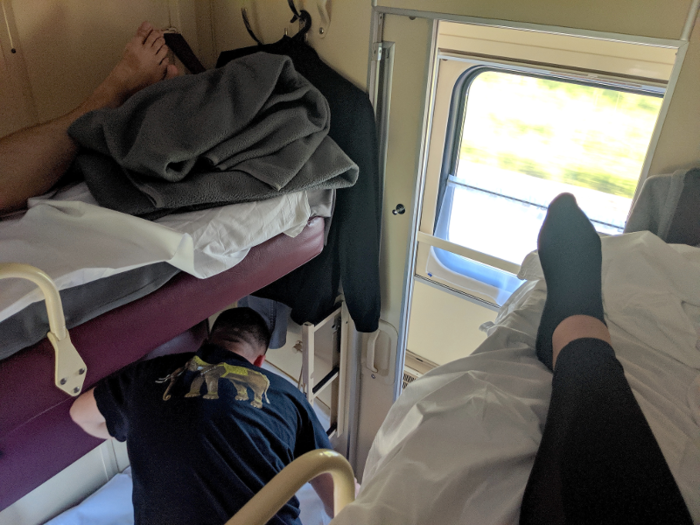 After a day of airplanes, taxis, and making sure I made it on the train, I was glad to have some time to relax on my bunk. There wasn