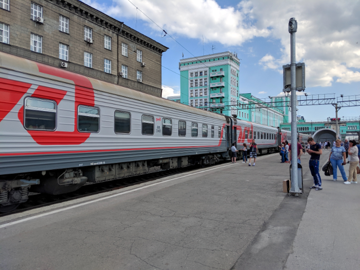 I had some trouble finding the correct platform, but after frantically querying multiple people, "Trans-Siberian?" and getting gestures in the right direction, I eventually found it.