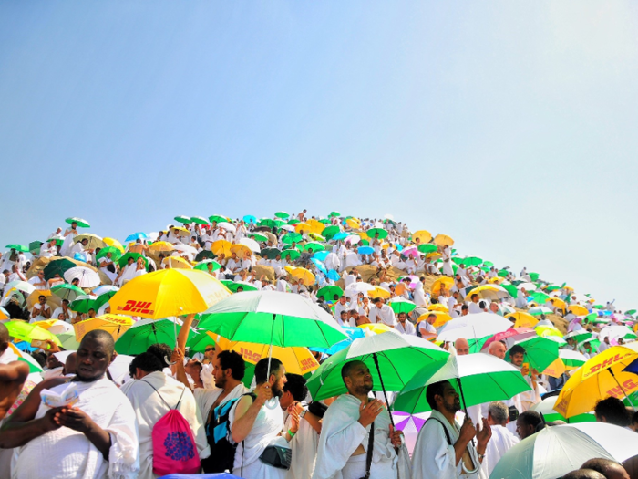 For those who need to be outside in the heat, umbrellas are a must.