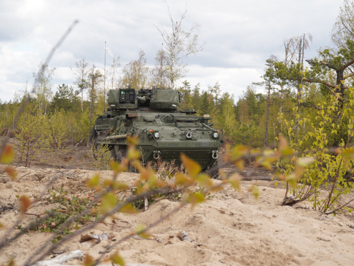 The Army is developing a 50 kilowatt laser cannon, the Multi-Mission High Energy Laser (MMHEL) to be mounted on Stryker combat vehicles. It