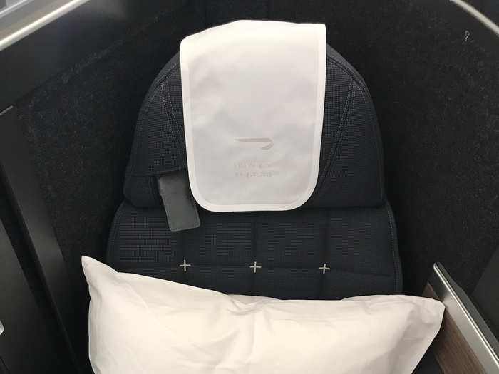 There was a plush pillow with a crisp White Company case covering it and a BA Centenary velvet cushion waiting for me on my seat.