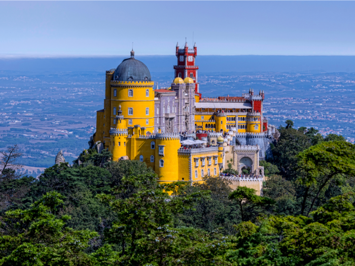 Sintra is known for the Pena Palace — a "modge-podge" of various Moorish, Roman, and Medieval architectural influences "that looks like it brought Disneyland to Europe," Josey said.