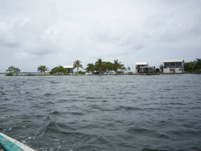 There are five structures and three piers already on the island. They were built in 2009.