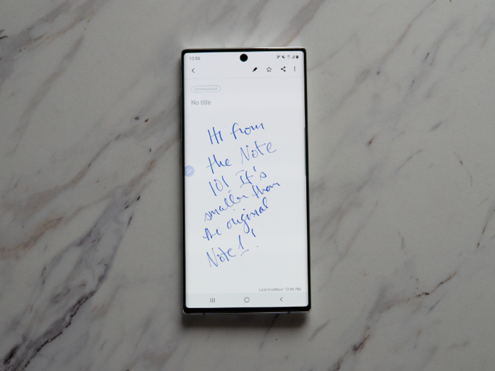 The Note 10 can convert your hand-written notes into text, which is a big deal when it comes to making the Note 10 more useful.