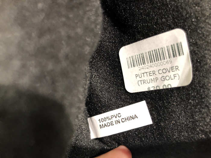 ... this particular style of golf club cover was made in China. On August 1, 2019, Trump announced that he will "expand tariffs to virtually all imports from China" starting in September, according to Business Insider.