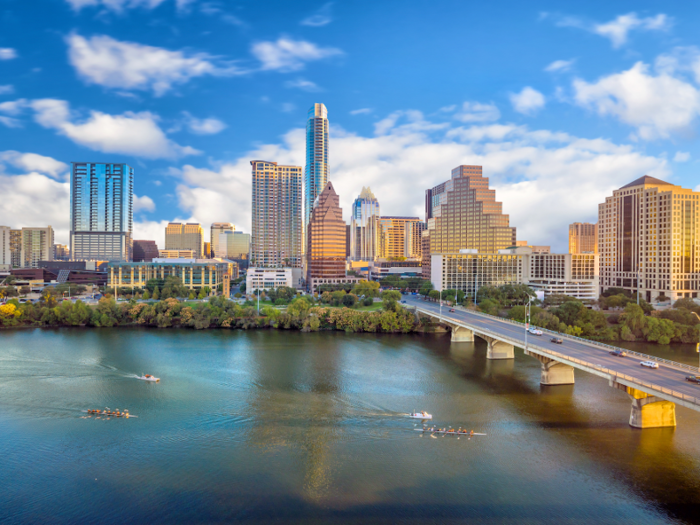 Austin, Texas: The median rent for a one-bedroom apartment in the Austin metro area is $1,390.