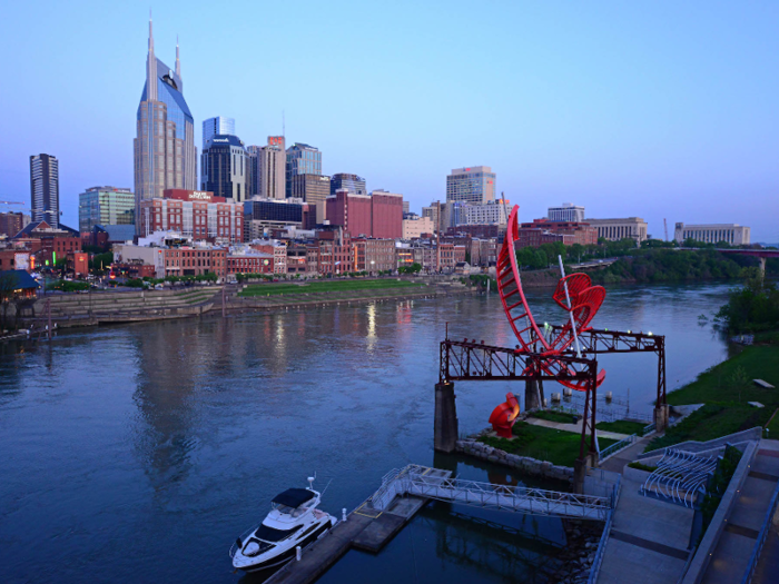 Nashville, Tennessee: The median rent for a one-bedroom apartment in the Nashville metro area is $1,290.