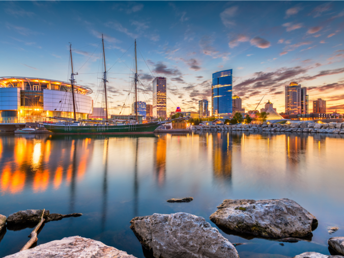 Milwaukee, Wisconsin: The median rent for a one-bedroom apartment in the Milwaukee metro area is $1,190.