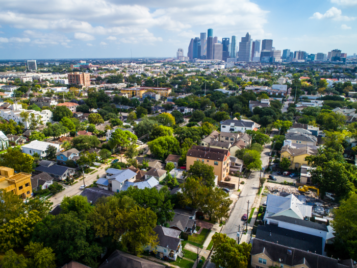 Houston, Texas: The median rent for a one-bedroom apartment in the Houston metro area is $945.