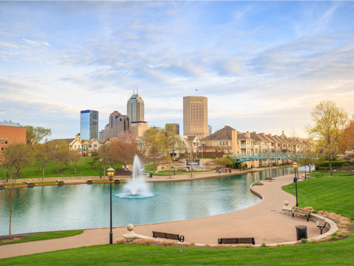 Indianapolis, Indiana: The median rent for a one-bedroom apartment in the Indianapolis metro area is $905.