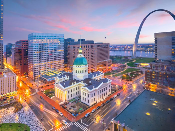 St. Louis, Missouri: The median rent for a one-bedroom apartment in the St. Louis metro area is $905.