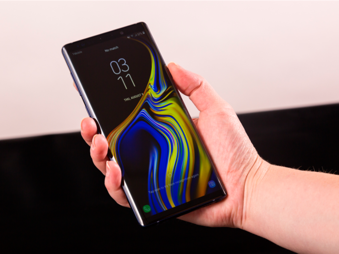 The Samsung Galaxy Note 9.