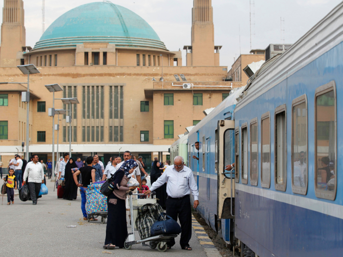 The Berlin-Baghdad railway was meant to go from Berlin, Germany to Baghdad, Iraq, traveling through Turkey and Syria along the way. Construction took from 1903 to 1940; the train ran though Gaziantep Turkey and Aleppo, Syria on its way to Baghdad. Parts of the rail were still in use as of 2010.