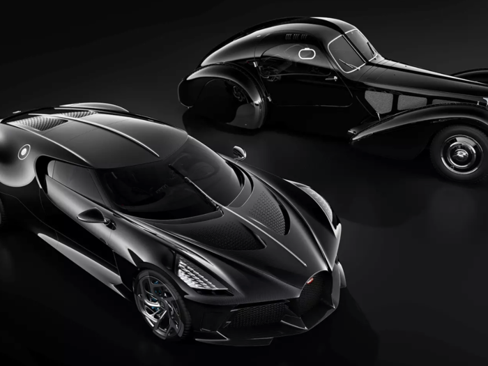 La Voiutre Noire pays homage to the Type 57 SC Atlantic of the same name. Details, like the six tailpipes, pay homage.