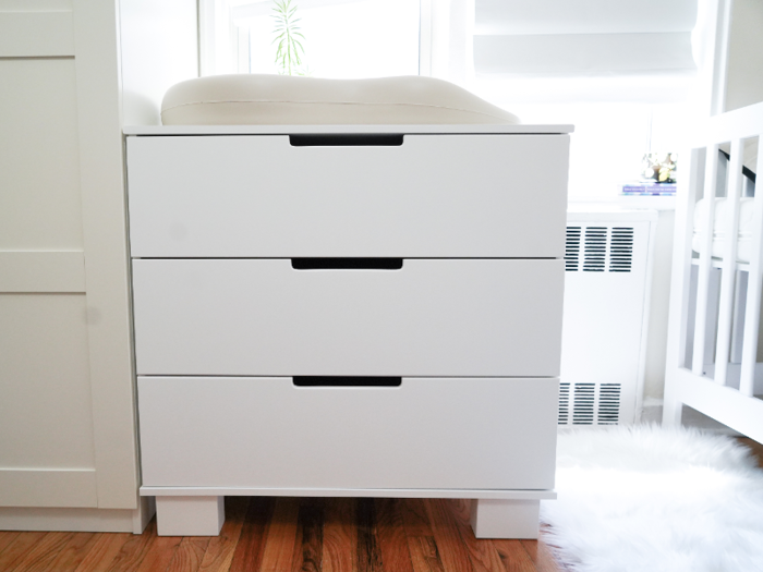 A changer/dresser to save precious floor space