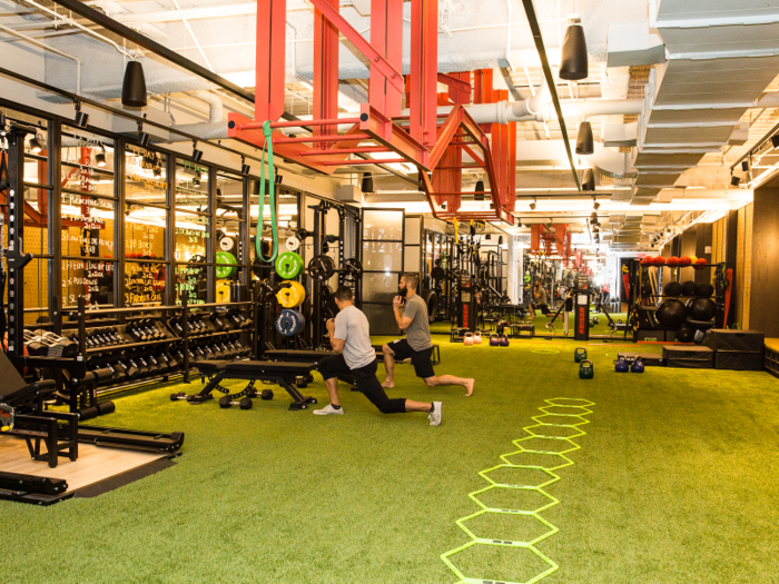 Also in October 2017, WeWork opened its first gym. Rise by We is located at 85 Broad Street in New York City. It offers yoga, boxing classes, and a "superspa."