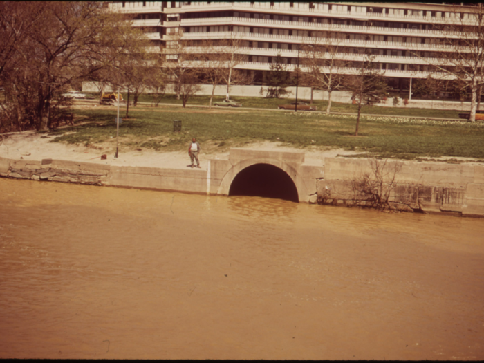 In Washington D.C., raw sewage flows out into the Potomac river. In 1970, a hot summer resulted in a "stomach-turning" smell coming from the Potomac, due to the mixing of sewage and algae. The pollution was blamed on a "hundred years of under-estimates, bad decisions, and outright mistakes," a director of the Federal Water Quality Administration told The New York Times. His description can be applied to a lot of the US before the EPA.