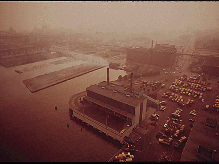 In Delaware, the city incinerator billows out smoke over the river.  In 2016, a report released by New York University said 41 people living in Delaware still die because of air pollution every year.