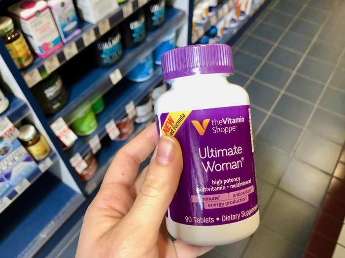 Before we left, we decided to pick up a multivitamin — the women