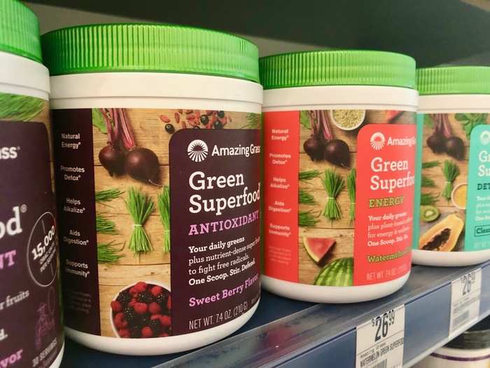 ... as well as some superfood products with antioxidants and energy, similar to some products we had seen at GNC.