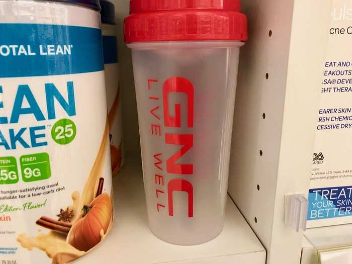 We also found a GNC protein shake container near the back of the store.