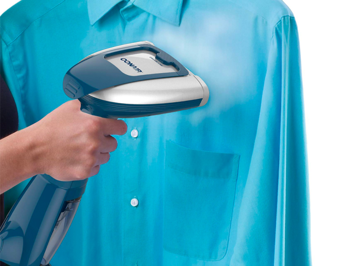 A handheld steamer