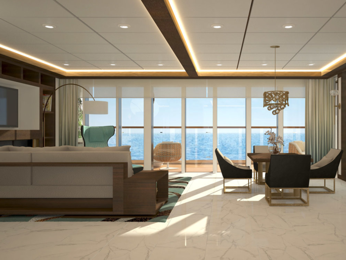 The ship will have 40 residences available for purchase.