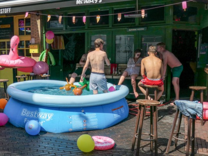 In the Netherlands, a small pool provides some sort of relief.