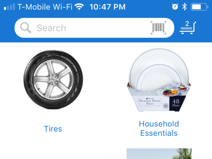 I also found other categories for tires, gift cards, and new items, which I assume exist because this is what Sam