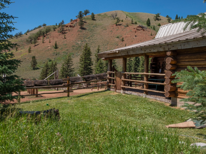 Across the road, you can find the barn and the penning area.