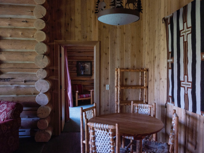 A small dining nook offers a place for morning coffee or snacks.