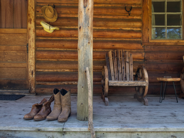 Each of the cabins comes with a small shared deck.