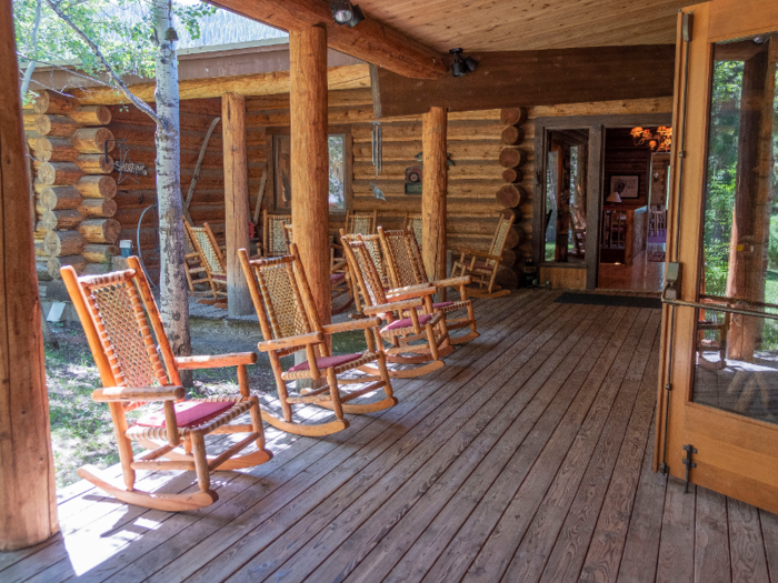 The lodge was built in 1987 to resemble a typical Wyoming ranch home.