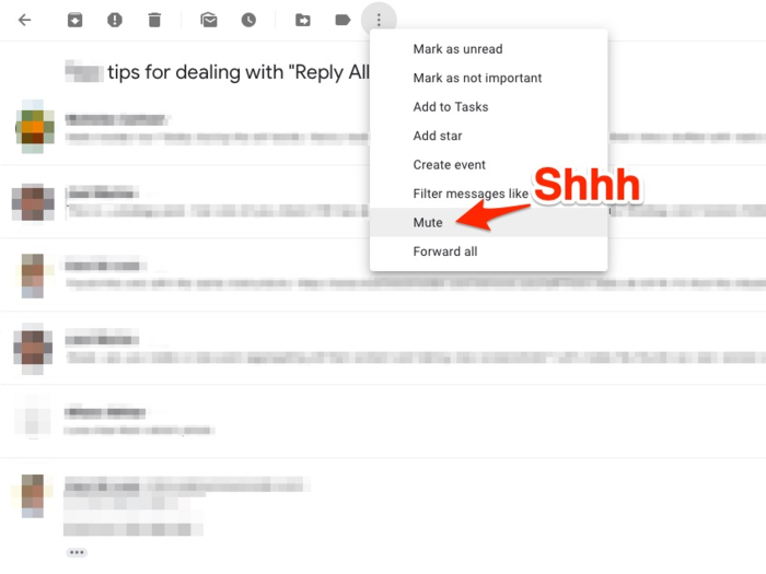 Once you click "Mute," the thread will be archived, but no longer visible in your inbox.