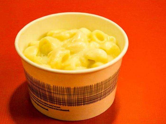 Its mac and cheese was no exception. The wider, shell-like macaroni and white cheese sauce were like a cafeteria version of Annie