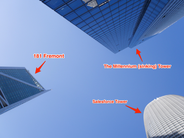 And the East Cut is also where the infamously sinking Millennium Tower is, well, sinking. The 58-story luxury condo skyscraper has sunk 17 inches since 2009, leading to a slew of concerns among residents and the general public.