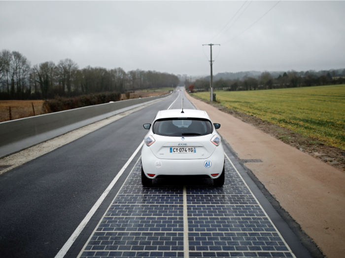 Despite grey skies on the day of the inauguration, France was leading the world for solar transportation.