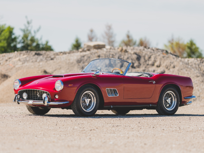 1962 Ferrari 250 California SWB Spider by Scaglietti: $10.5 million to $13 million.