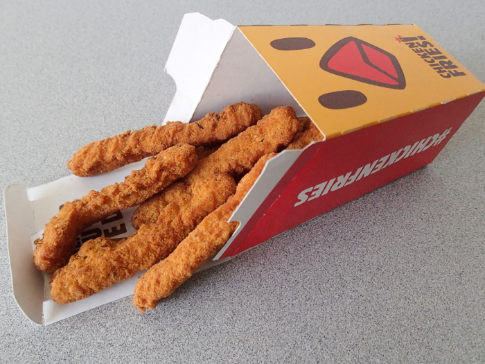 2005 — CHICKEN FRIES, BURGER KING: Forget nuggets, strips, or tenders. Why not put chicken into the shape of fries? That