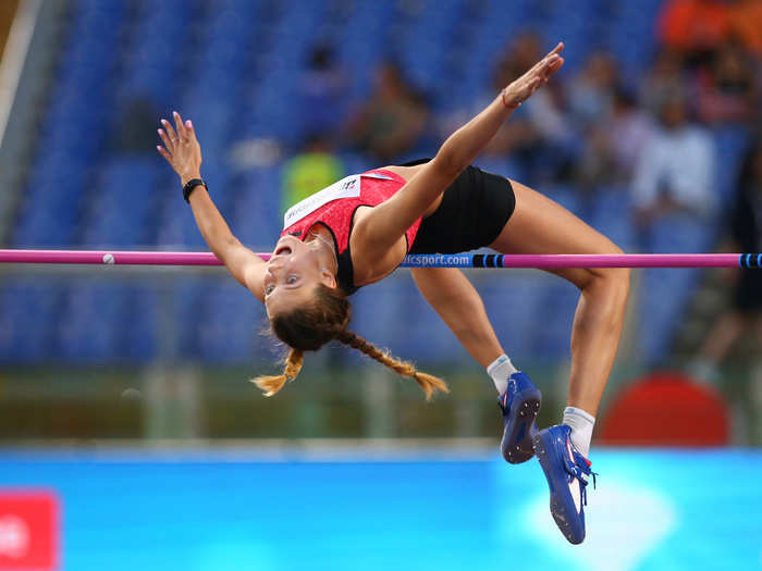 Ukrainian high jumper Yaroslava Mahuchikh, 17, is setting records and winning gold medals.