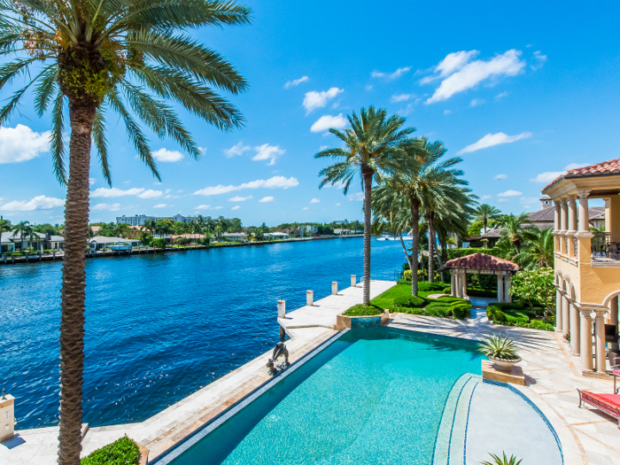 Of course, the property has a pool overlooking the water — complete with three pool heaters.