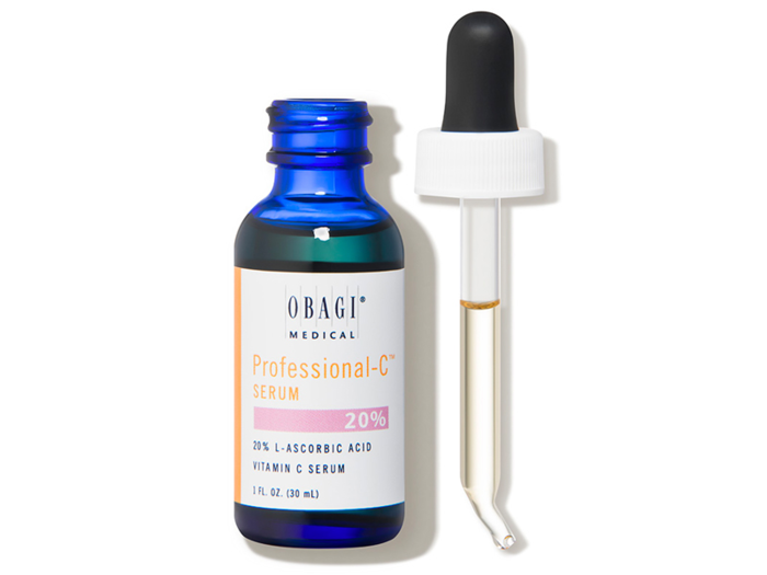 A serum that lightens hyperpigmentation and provides antioxidant protection