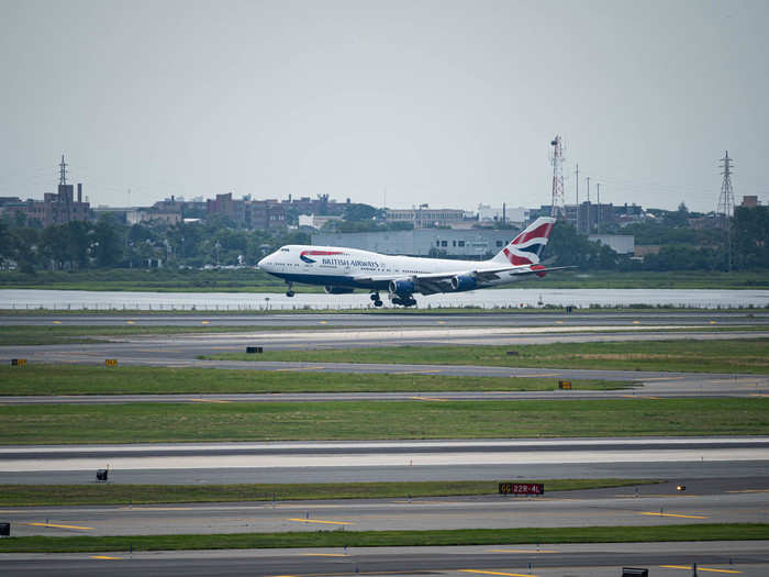 A highlight was a British Airways 747-400 coming in for its landing.