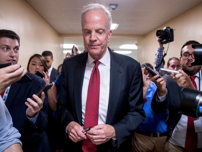 Sen. Jerry Moran, a Republican, was first elected to Congress as a House member in 1996. He voted for Clinton