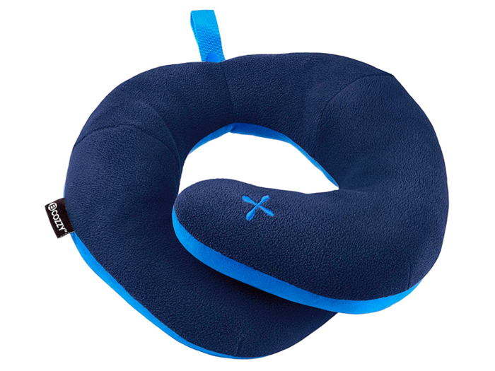 A travel pillow with chin support