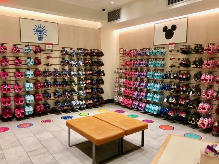 Here, I found a massive selection of Crocs for children in various sizes and styles.