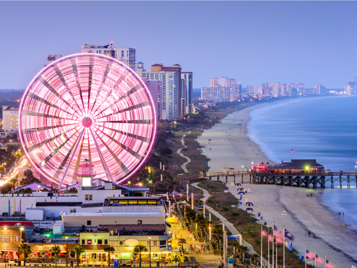 7. Myrtle Beach, South Carolina, is a popular Southeast vacation rental destination along the Atlantic Coast.